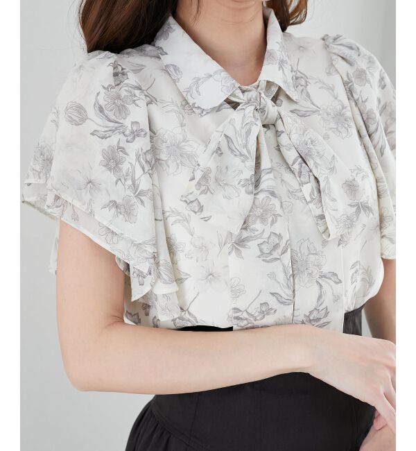  「2wayフリルスリーブブラウス」|シャツ・ブラウス|ｱｲﾎﾞﾘｰ柄