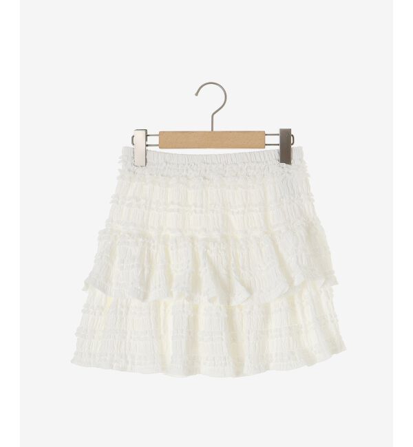  「カットレースフリルミニスカパン」|スカート|