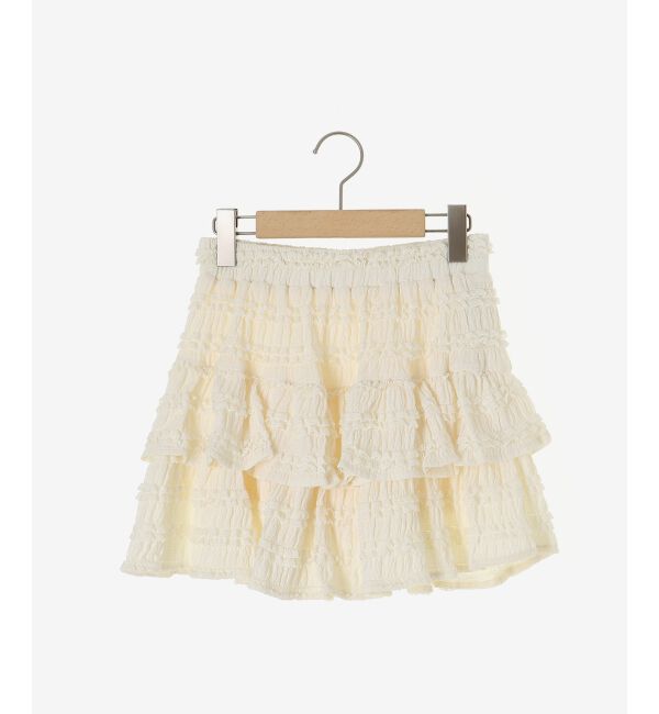  「カットレースフリルミニスカパン」|スカート|