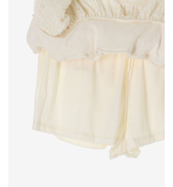  「カットレースフリルミニスカパン」|スカート|
