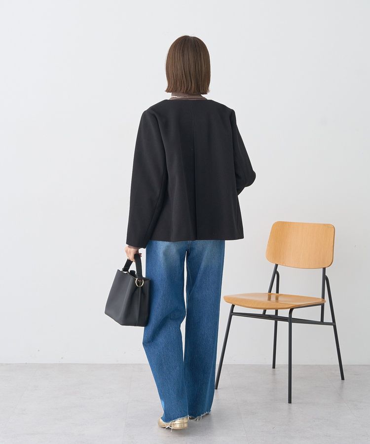 earth music&ecology「セルフカットワイドデニムパンツ」|デニム|