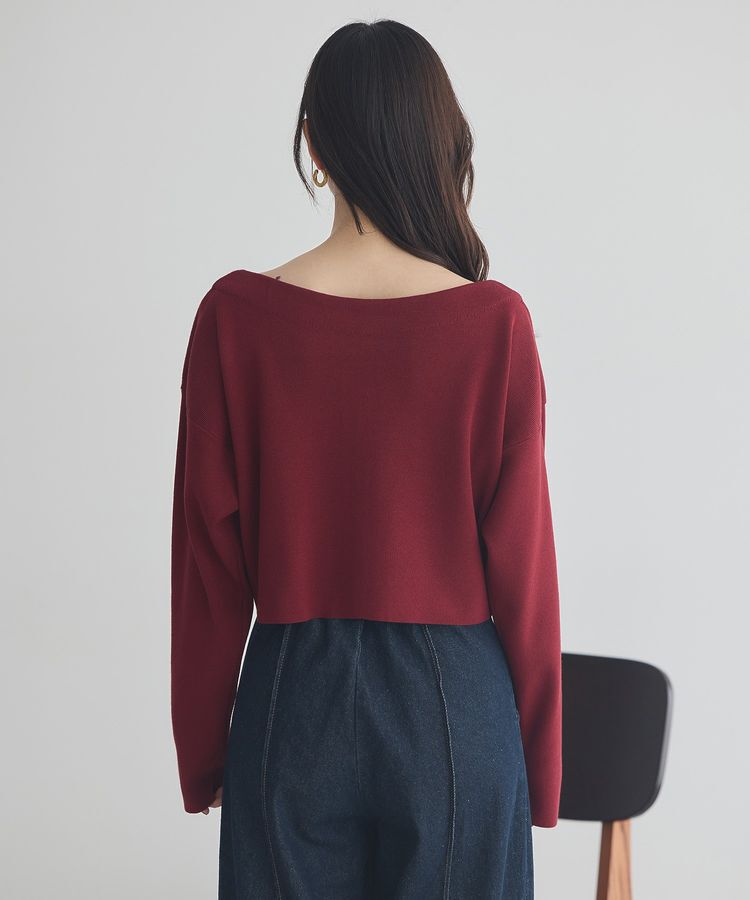 earth music&ecology「ダブルジップロゴニットプルオーバー」|ニット・セーター|