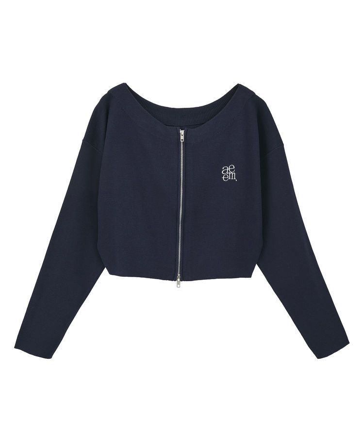 earth music&ecology「ダブルジップロゴニットプルオーバー」|ニット・セーター|