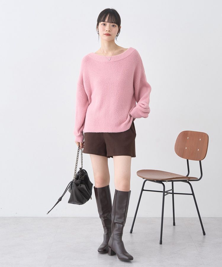 earth music&ecology「パウダーシャギー畦プルオーバー」|ニット・セーター|