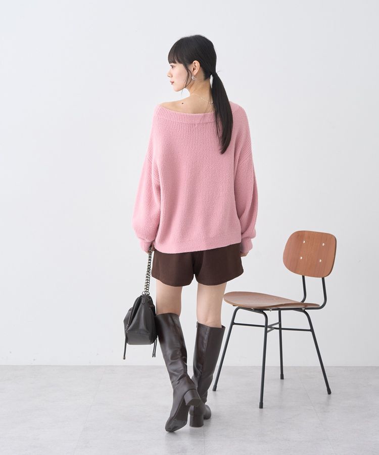 earth music&ecology「パウダーシャギー畦プルオーバー」|ニット・セーター|