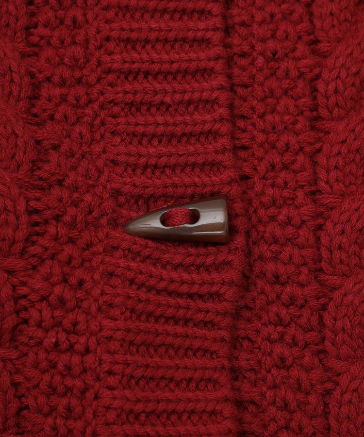 earth music&ecology「フラワーモチーフトグルボタンニットカーディガン」|カーディガン|