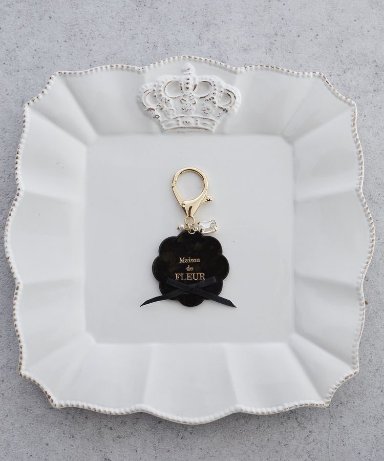 Maison de FLEUR「アセチスカラップフルールチャーム」|その他|ブラック