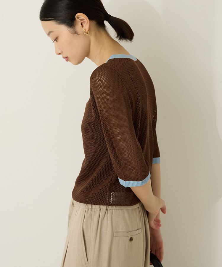 AMERICAN HOLIC「メッシュニットリンガーTシャツ」|ニット・セーター|