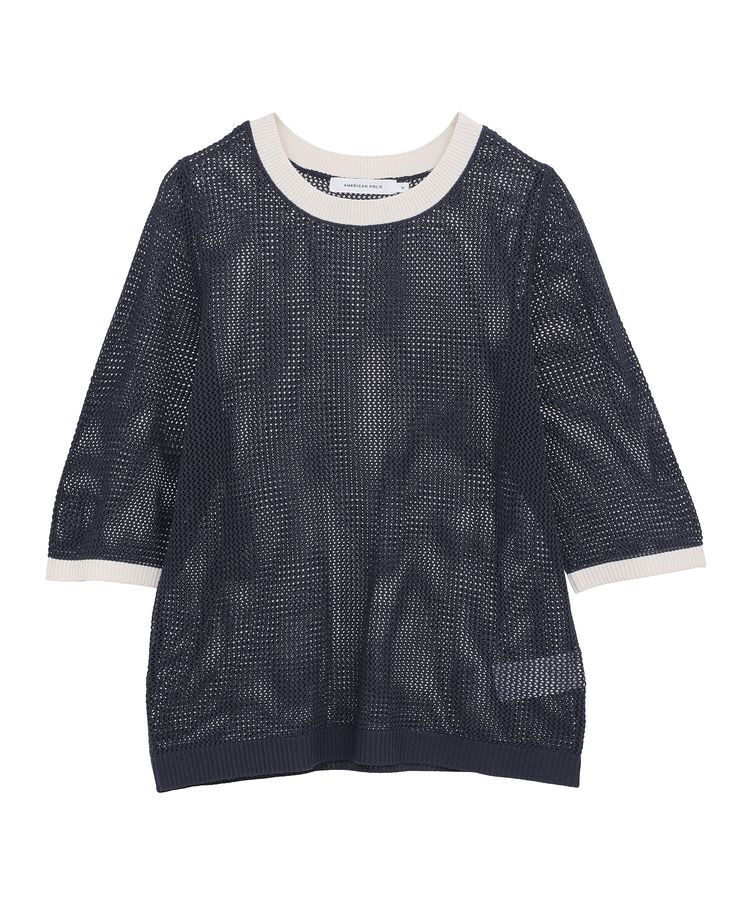 AMERICAN HOLIC「メッシュニットリンガーTシャツ」|ニット・セーター|