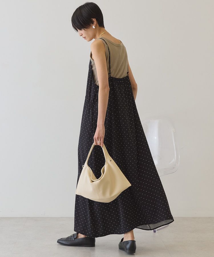 AMERICAN HOLIC「サイドシャーリングVネックドットキャミワンピース」|ワンピース|