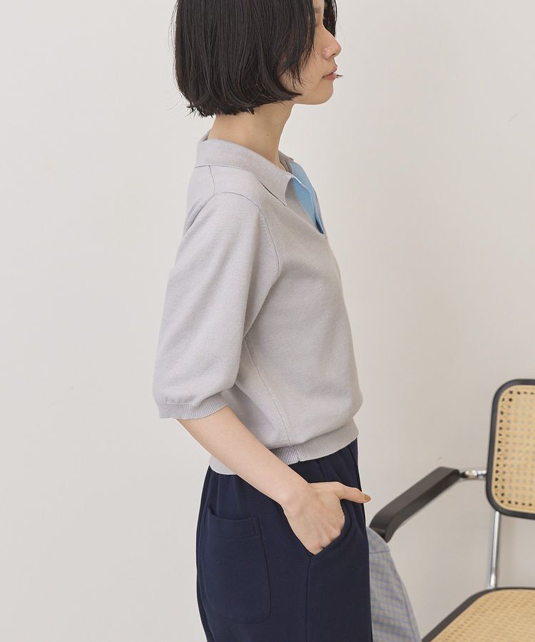 AMERICAN HOLIC「襟付き配色ニット」|ニット・セーター|