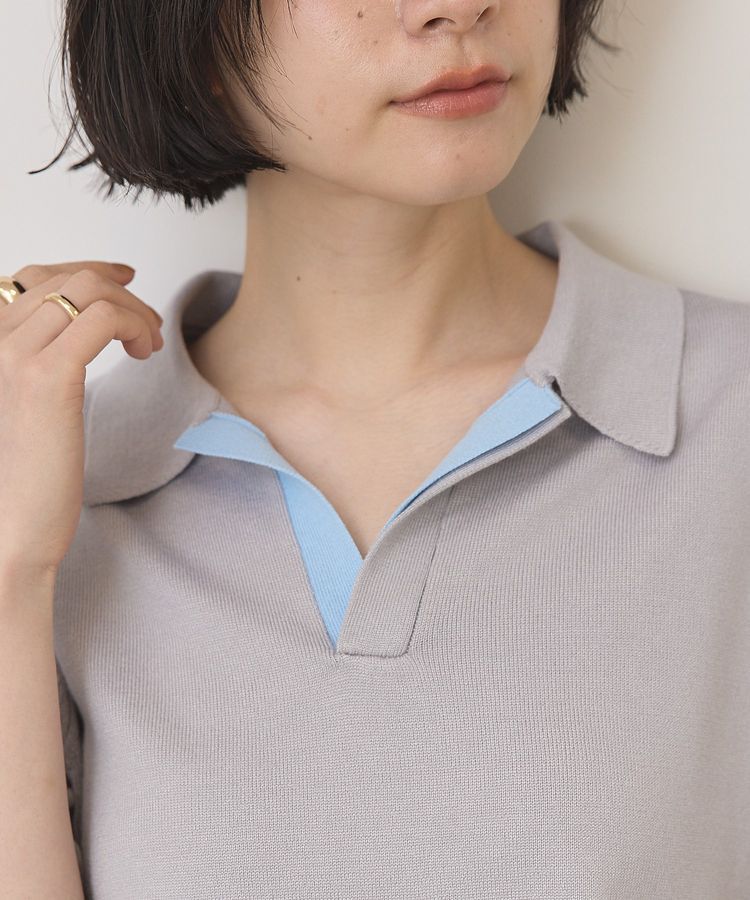 AMERICAN HOLIC「襟付き配色ニット」|ニット・セーター|