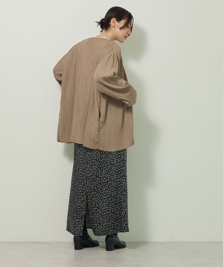 Green Parks「すっきり見えシルエットサテンナロースカート」|タイト|