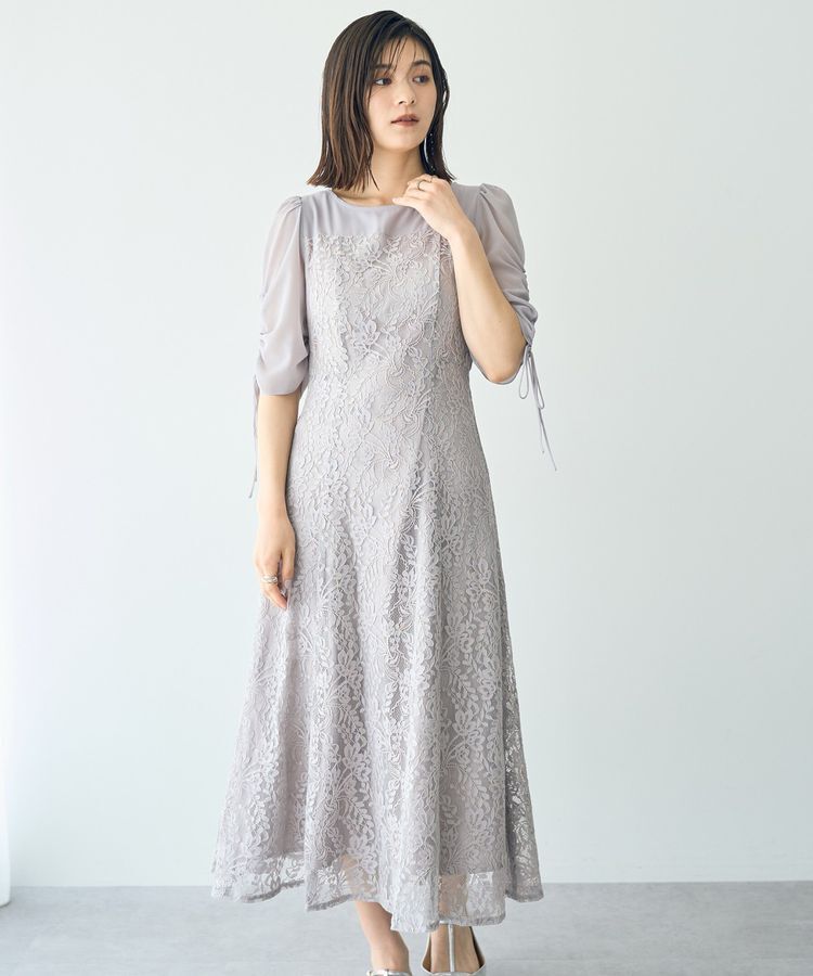 YECCA VECCA「レース切替フレアドレス」|ワンピース|