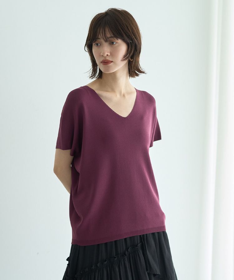 YECCA VECCA「Vネックドルマンニット」|ニット・セーター|