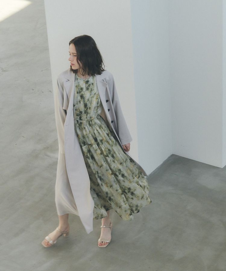 YECCA VECCA「ぼかしフラワー柄ワンピース」|ワンピース|