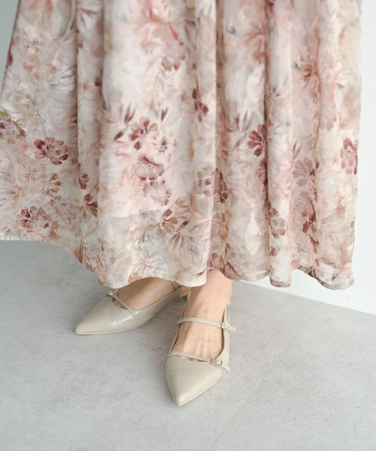 YECCA VECCA「ぼかしフラワー柄ワンピース」|ワンピース|