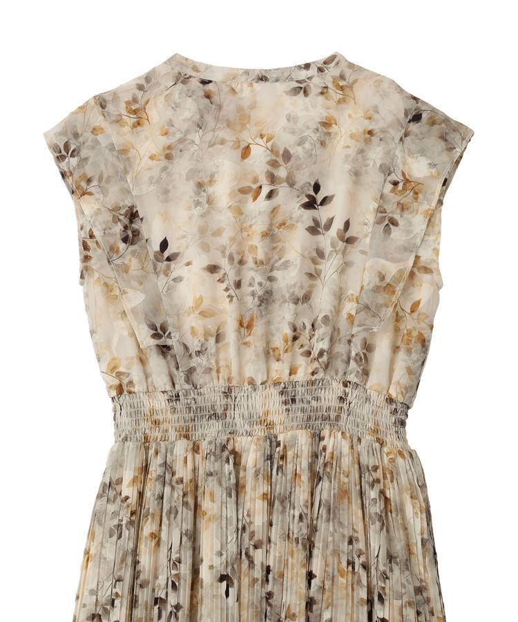 YECCA VECCA「ぼかし柄プリーツワンピース」|ワンピース|