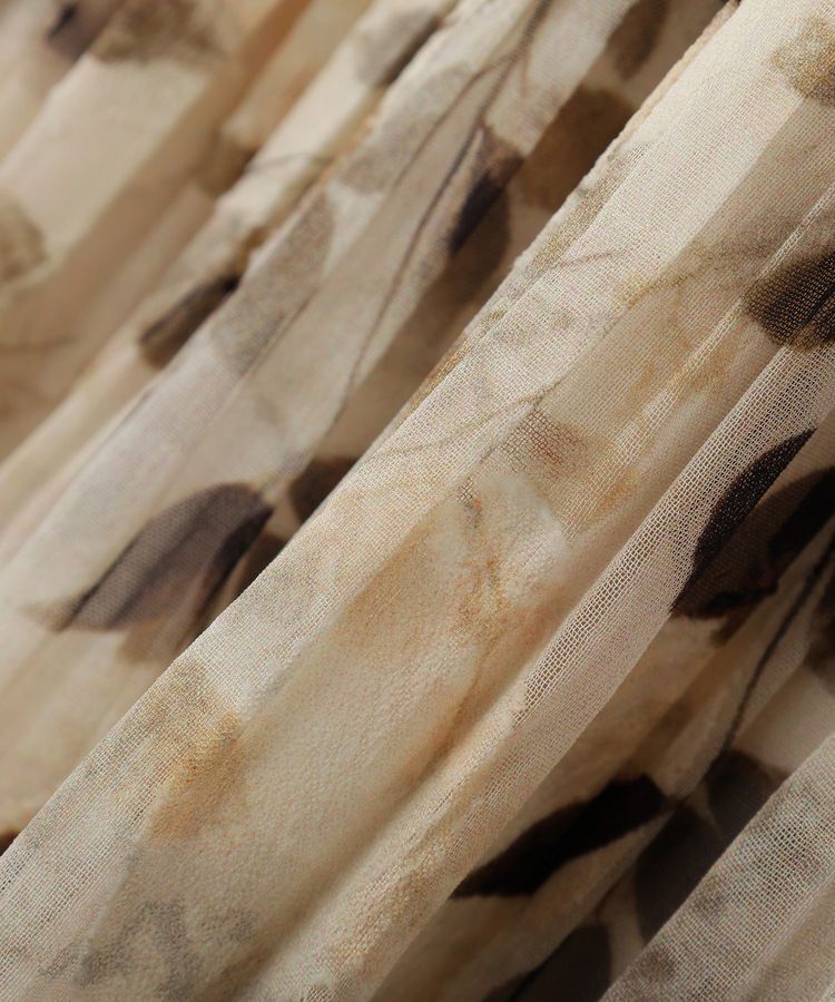 YECCA VECCA「ぼかし柄プリーツワンピース」|ワンピース|