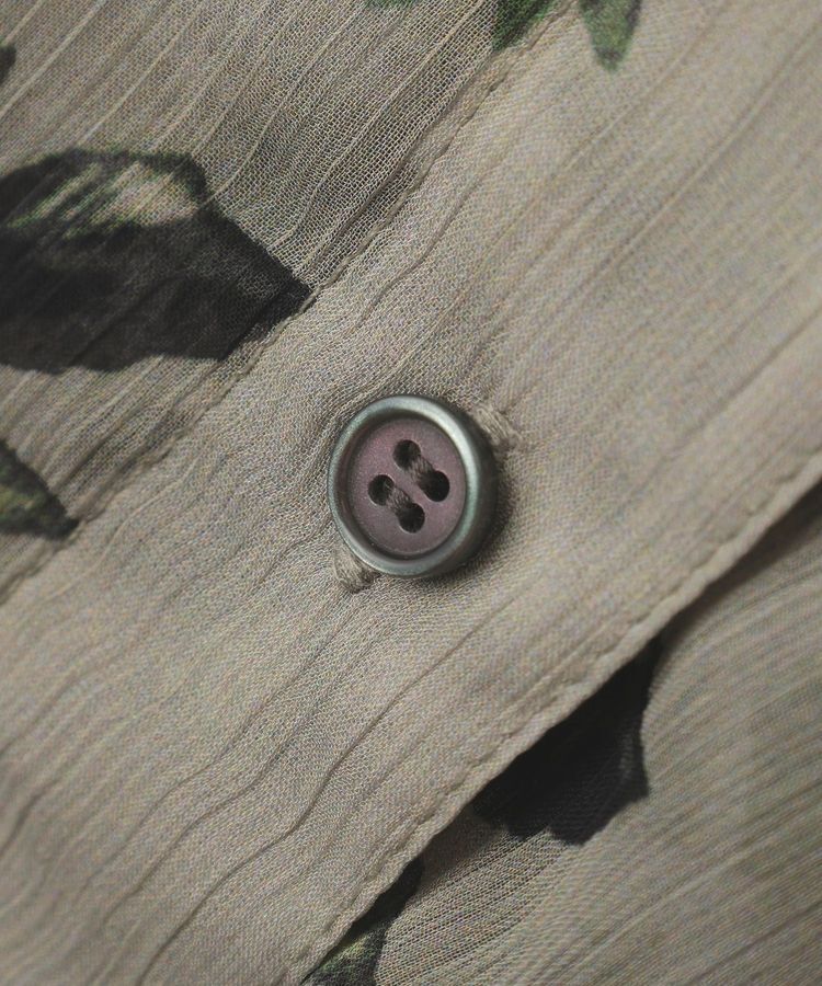 YECCA VECCA「フラワー柄シアーロングシャツ」|シャツ・ブラウス|