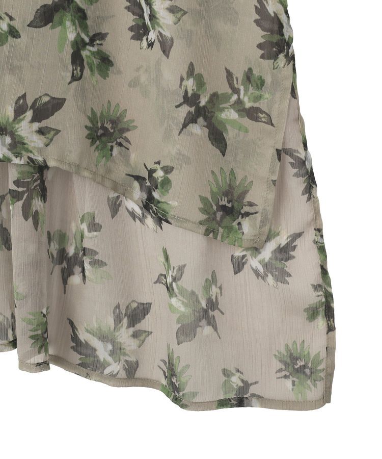 YECCA VECCA「フラワー柄シアーロングシャツ」|シャツ・ブラウス|