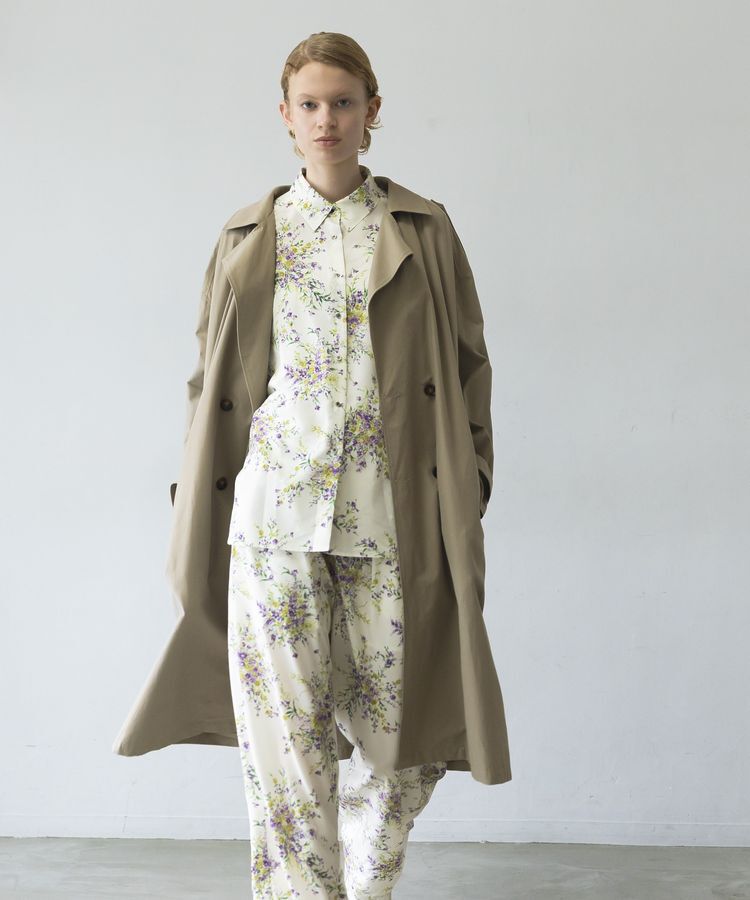 GARAGE OF GOOD CLOTHING「【日本製】ピーチファイユフラワープリントロングシャツ」|シャツ・ブラウス|