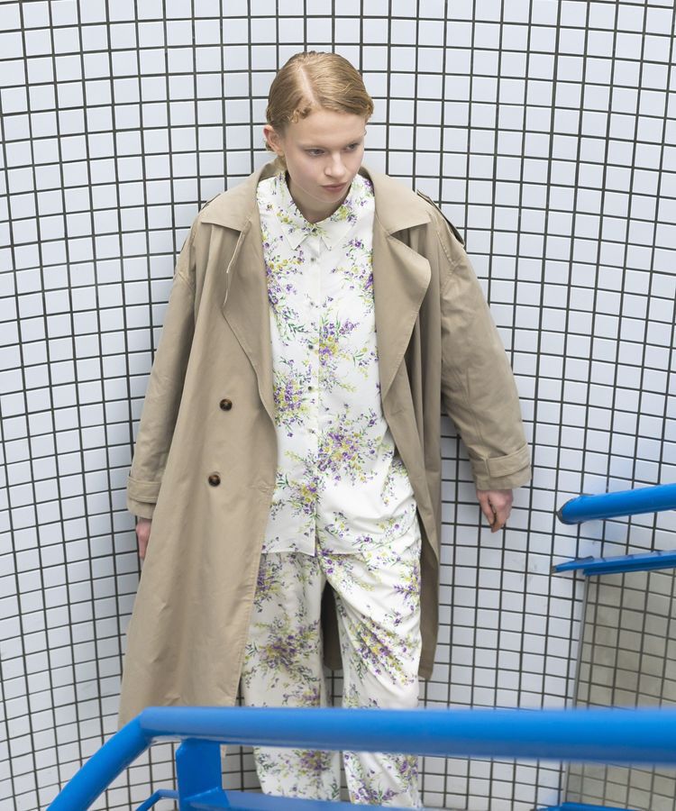 GARAGE OF GOOD CLOTHING「【日本製】ピーチファイユフラワープリントロングシャツ」|シャツ・ブラウス|