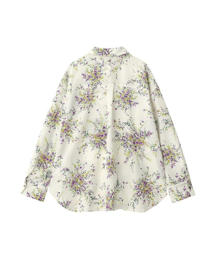 GARAGE OF GOOD CLOTHING「【日本製】ピーチファイユフラワープリントロングシャツ」|シャツ・ブラウス|