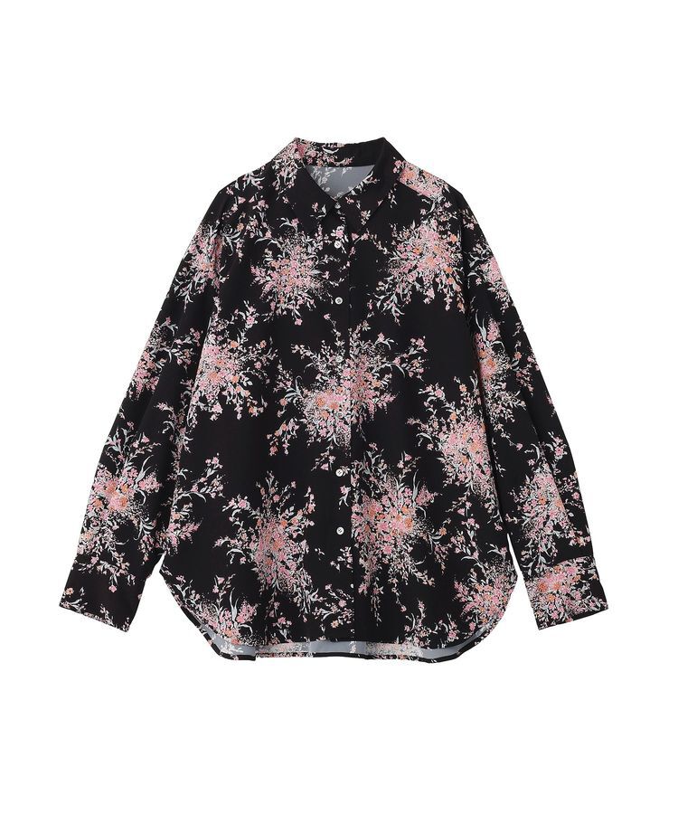 GARAGE OF GOOD CLOTHING「【日本製】ピーチファイユフラワープリントロングシャツ」|シャツ・ブラウス|