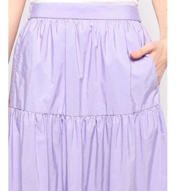 LOULOU WILLOUGHBY「【LOULOU WILLOUGHBY】タフタティアードスカート」|スカート|