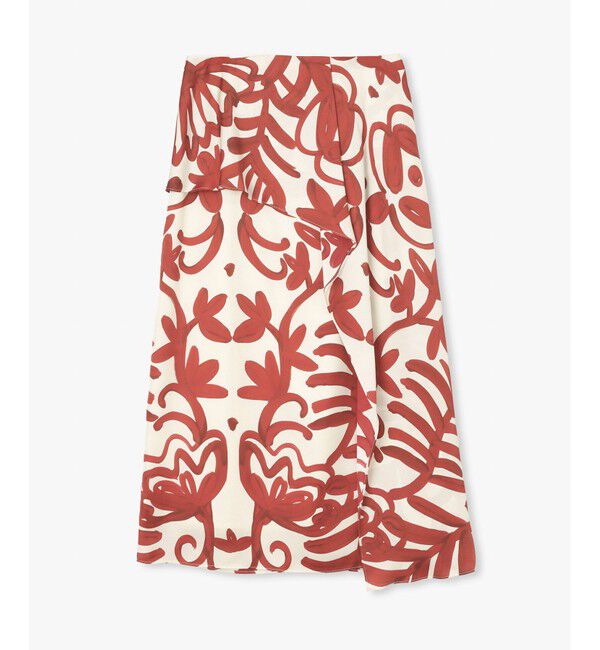 allureville「ペインティングフラワープリントスカート」|スカート|