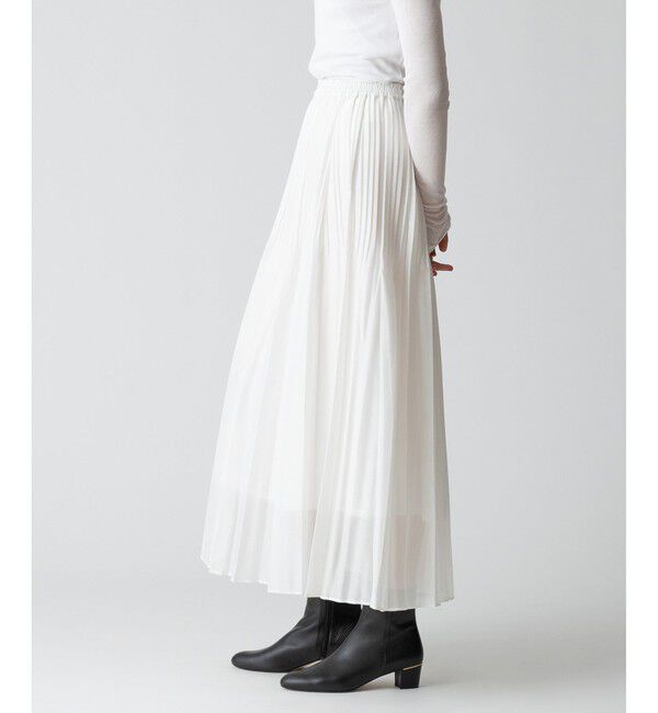 allureville「オーガンジーフェードプリーツスカート」|スカート|