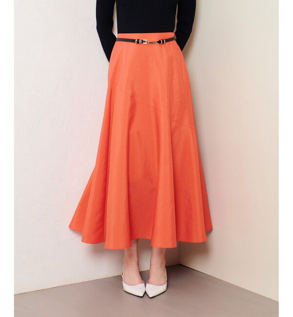 allureville「オーガンジー切替フレアスカート」|スカート|