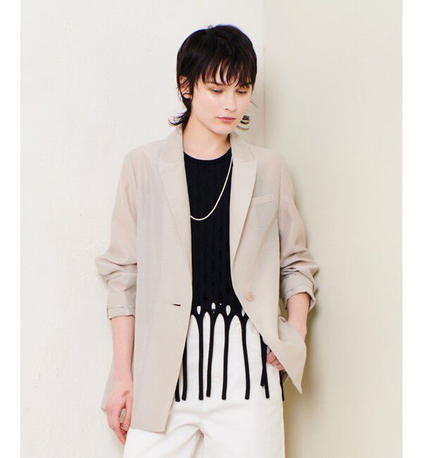 allureville「ライトオーガンジーシアージャケット」|テーラードジャケット|