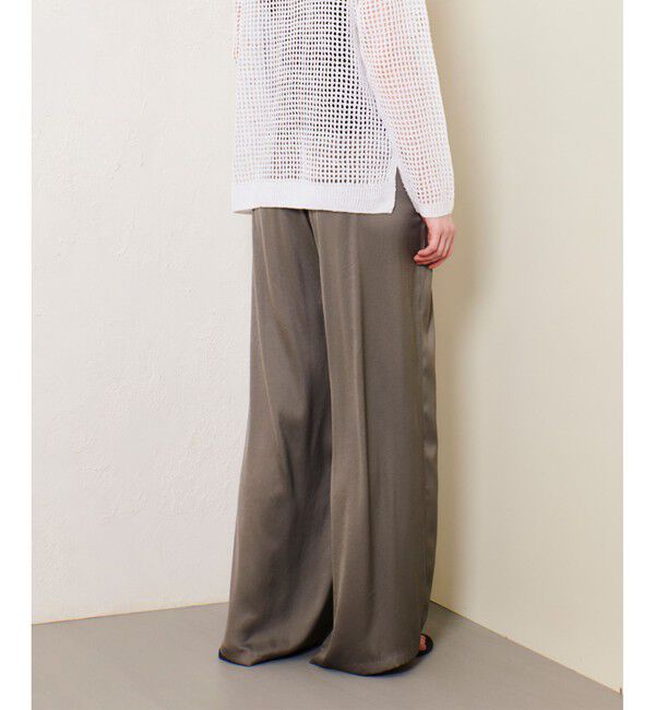 allureville「クレールサテンイージーパンツ」|チノ|