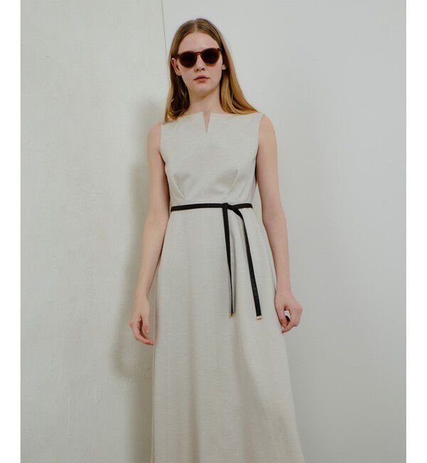 allureville「リネンライクオックスノースリワンピース」|ワンピース|