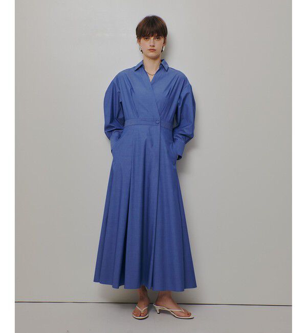 allureville「ラップライクシャツワンピース」|ワンピース|サックス