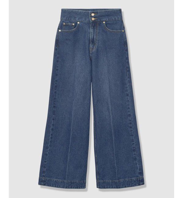 LOULOU WILLOUGHBY「【LOULOU WILLOUGHBY】ハイウエストワイドデニムパンツ」|デニム|