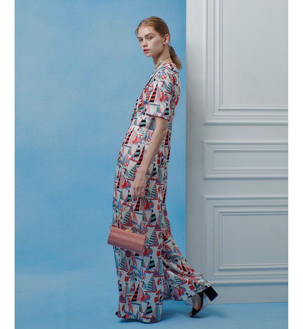 LOULOU WILLOUGHBY「【LOULOU WILLOUGHBY】RATTI マリーナプリントオールインワン」|オールインワン|