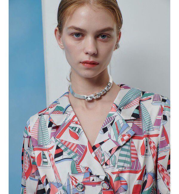 LOULOU WILLOUGHBY「【LOULOU WILLOUGHBY】RATTI マリーナプリントオールインワン」|オールインワン|