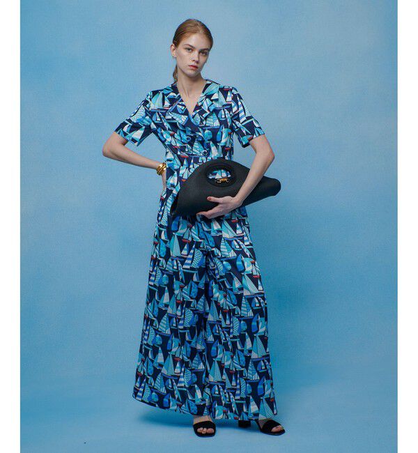 LOULOU WILLOUGHBY「【LOULOU WILLOUGHBY】RATTI マリーナプリントオールインワン」|オールインワン|