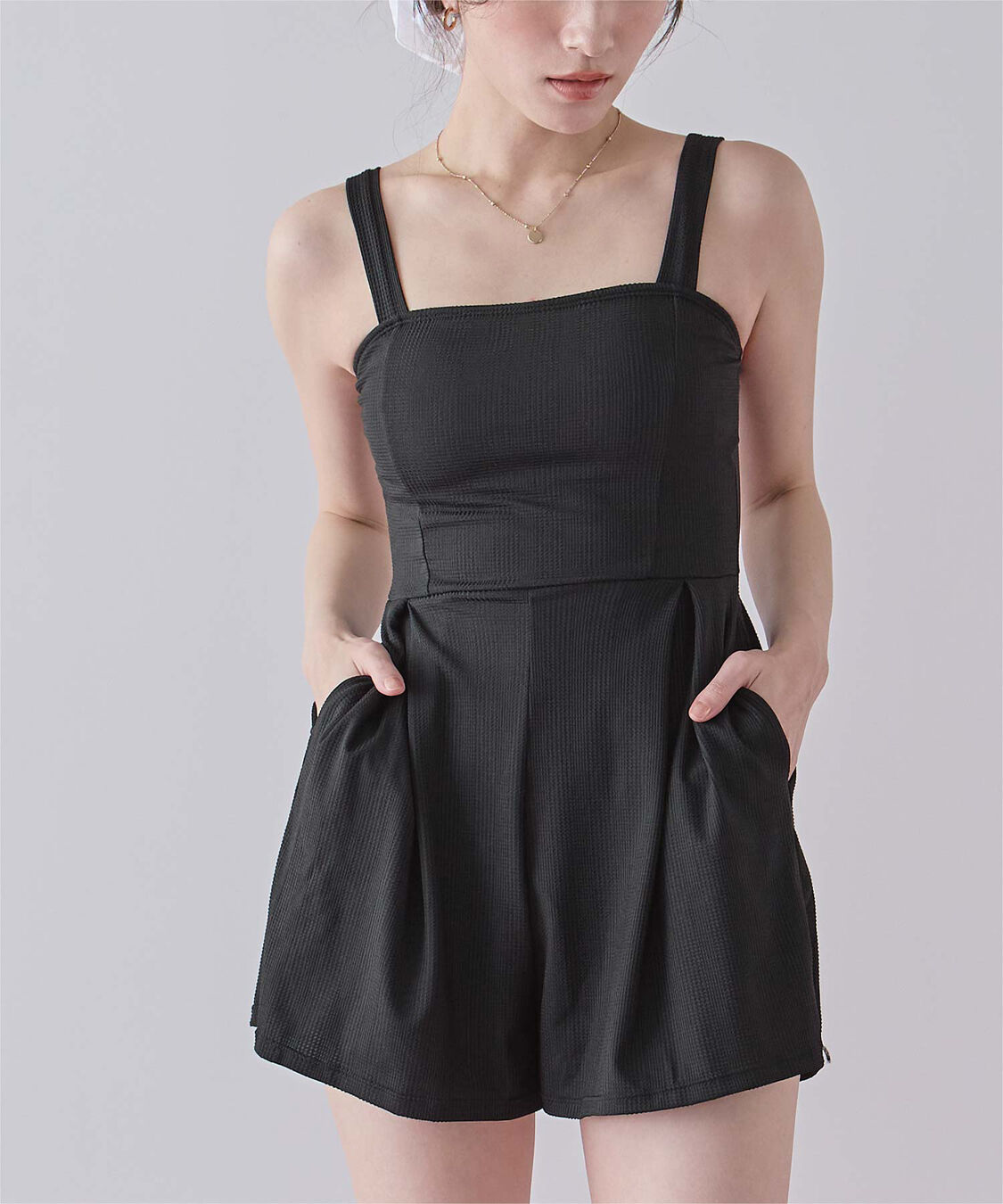 SEA DRESS「チェック素材ロンパース/ワンピース/セット水着」|コンビネゾン|