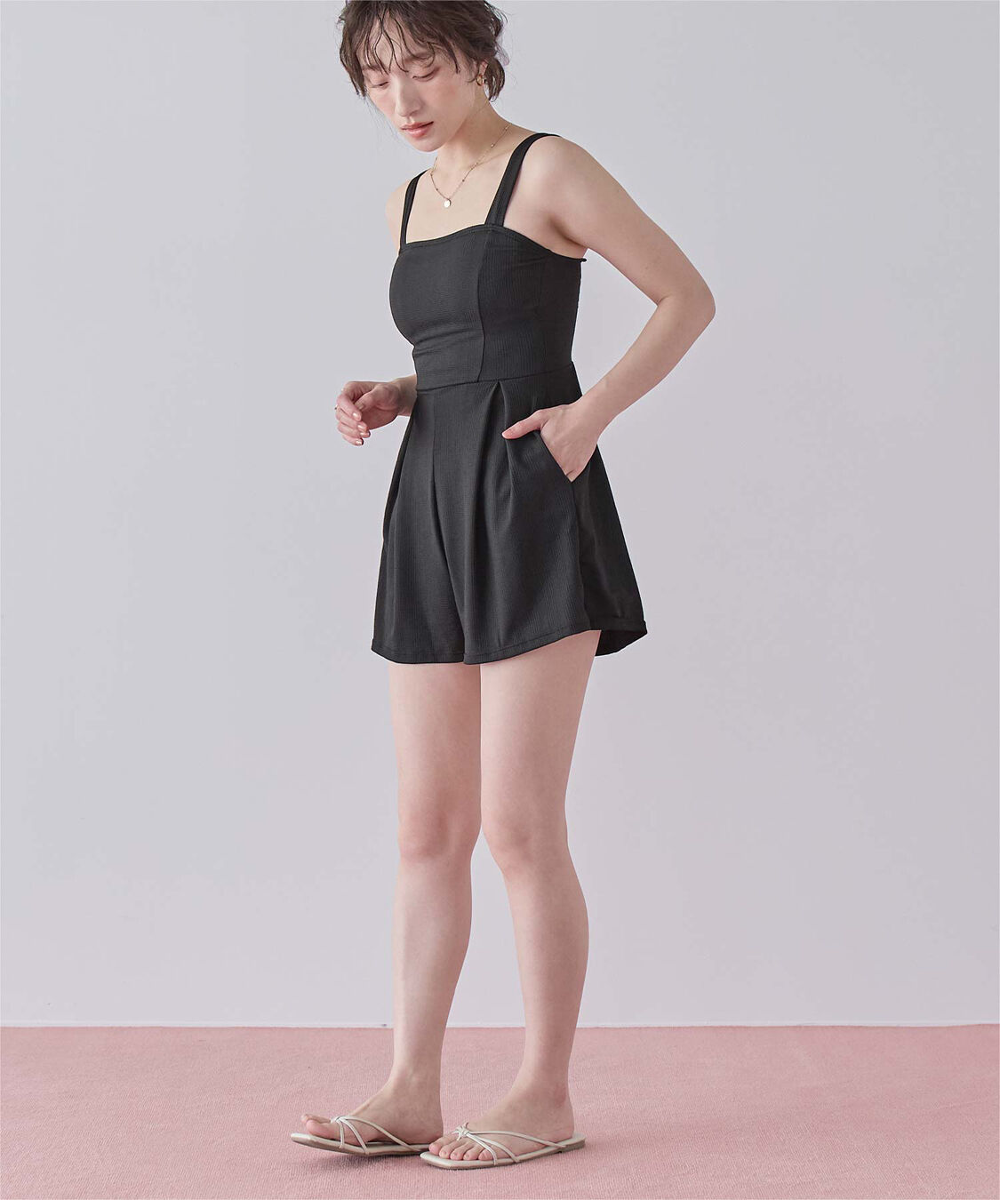 SEA DRESS「チェック素材ロンパース/ワンピース/セット水着」|コンビネゾン|