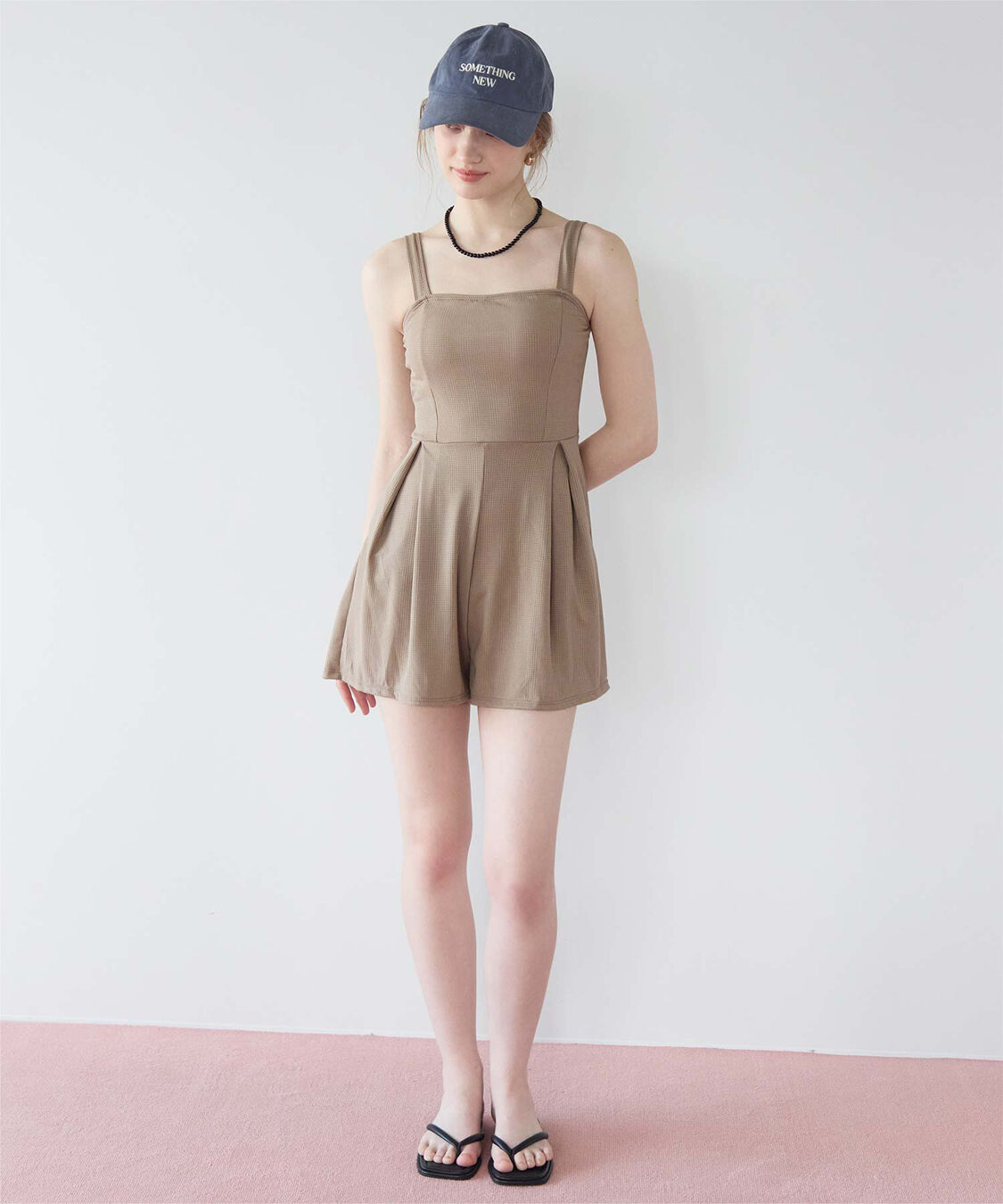 SEA DRESS「チェック素材ロンパース/ワンピース/セット水着」|コンビネゾン|