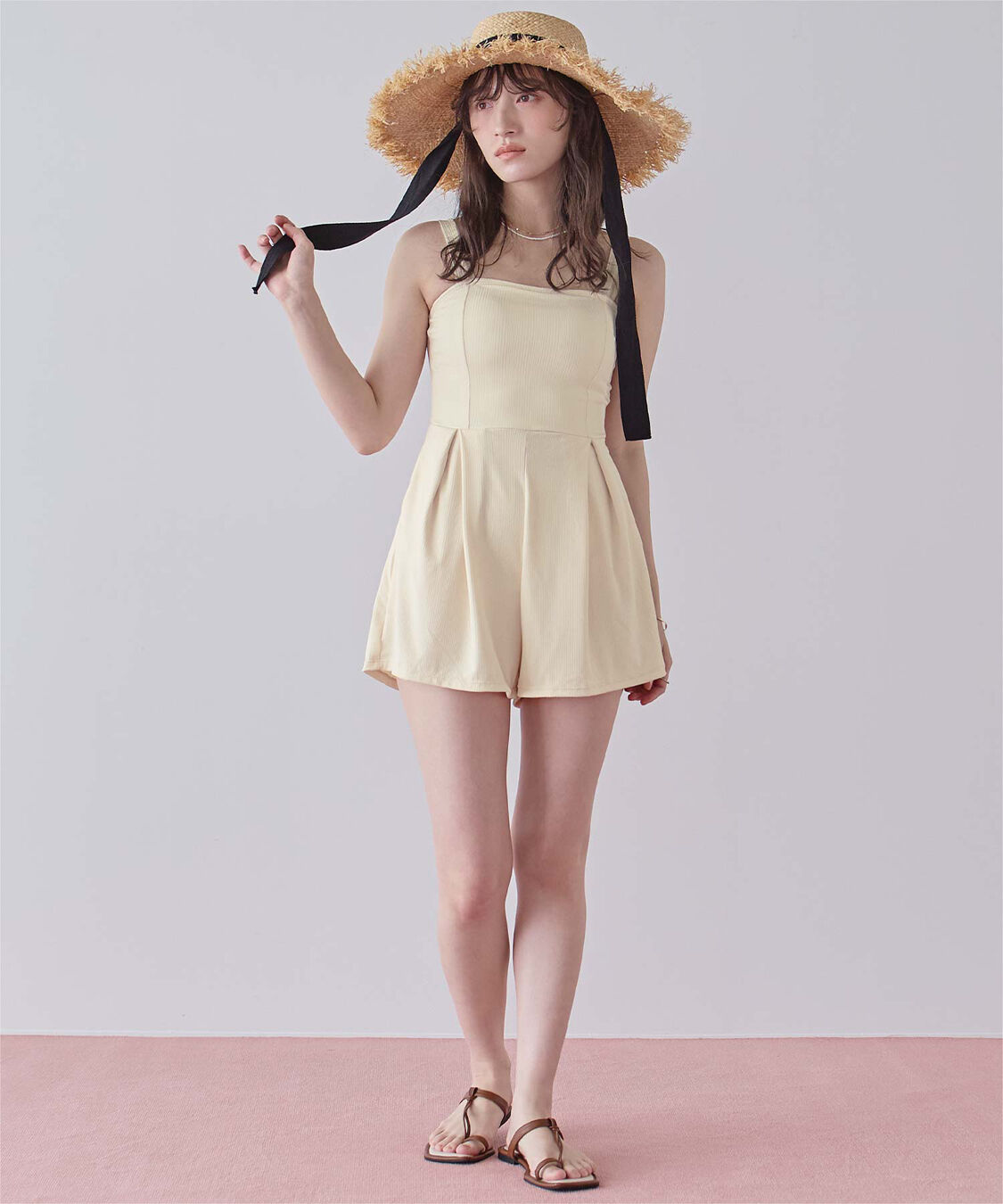 SEA DRESS「チェック素材ロンパース/ワンピース/セット水着」|コンビネゾン|