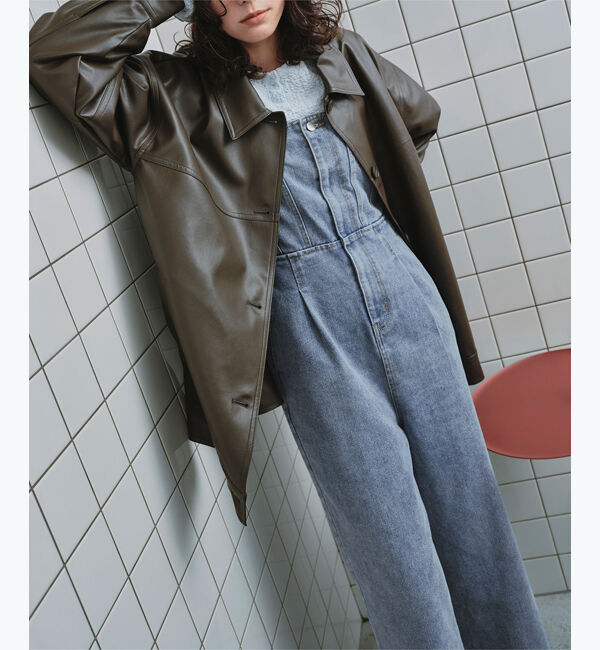 titivate「キャミソールデニムオールインワン」|デニム|