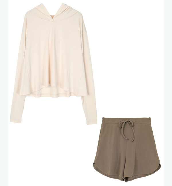 SEA DRESS「フード付トップスラッシュガードセットアップ」|ビキニ|