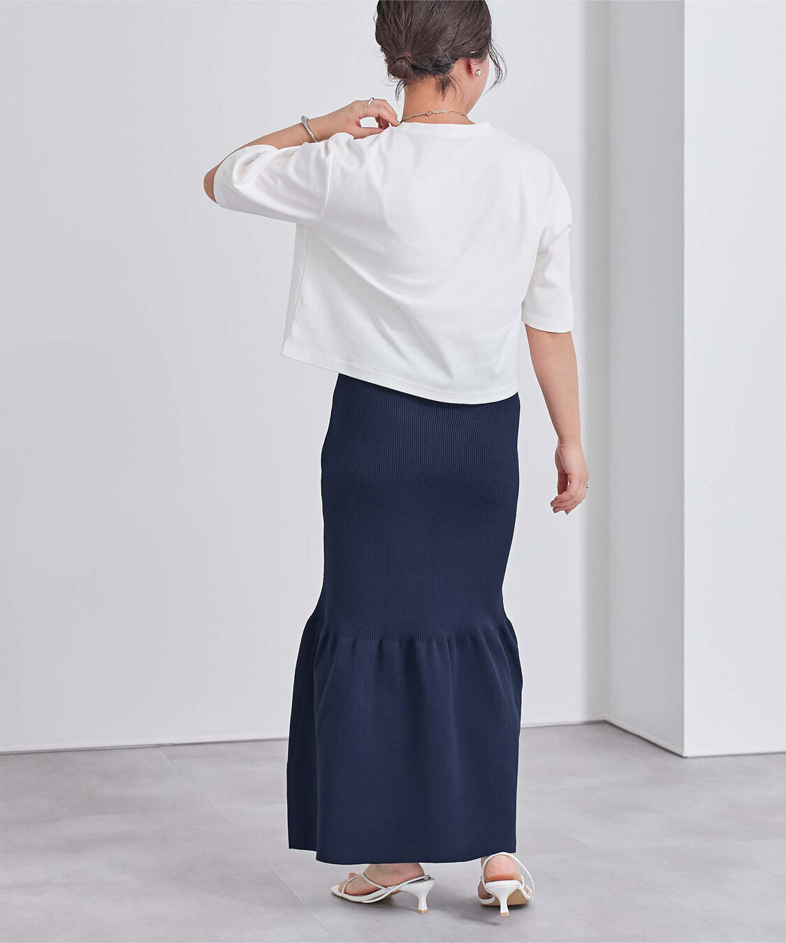 ur's「スポンディッシュティアードニットスカート」|スカート|