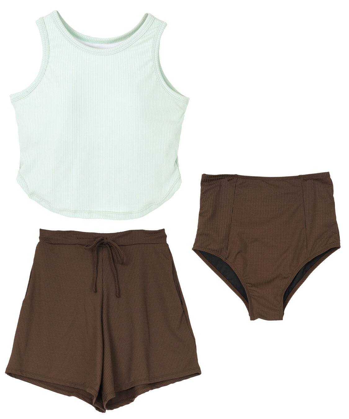 SEA DRESS「3点セット/ショートパンツ&times;タンクトップビキニ/水着」|ビキニ|