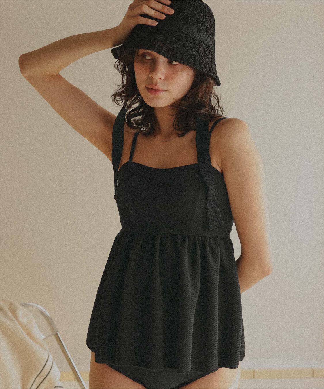 titivate「ペプラムギャザーデザインビスチェビキニ」|ビキニ|